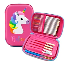 Kawaii 3D Unicorn Pencil Case Zipper Large Capacity EVA Pencil Box Pencilcase Korean Bag Student Stationery School Supplies Kawaii 3D Unicorn Pencil Case Zipper Large Capacity EVA Pencil Box Pencilcase Korean Bag Student Stationery School Supplies