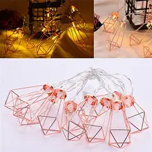 Розовое золото алмаз капли воды светодиодный Цвет Батареи Гирлянда из лампочек декоративные светильники для улицы(батарея не входит в комплект