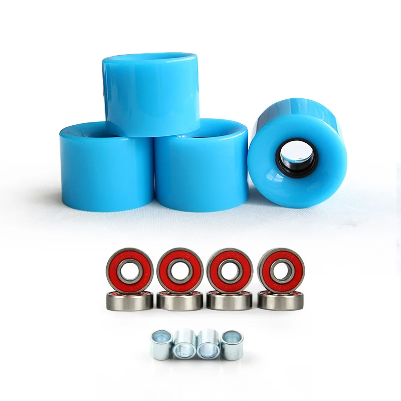 4 pcs per set 60mm 78a Blue Wheels for Longboard Skateboard Penny with Bearing Abec 7