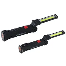 Высококачественные светодиодный светильник USB Перезаряжаемые встроенный Батарея светодиодный свет с магнитом Портативный фонарик Открытый Кемпинг рабочий факел