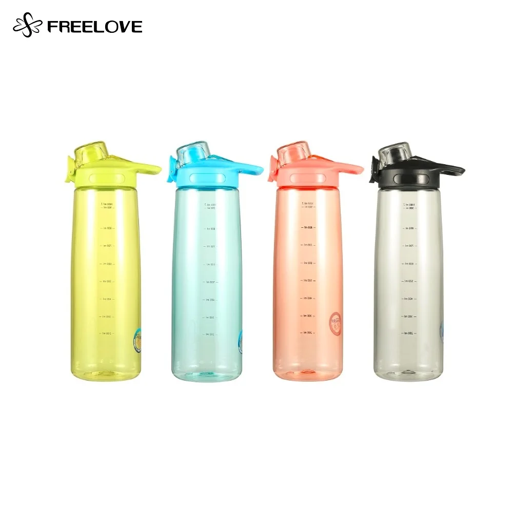 FREELOVE двойной замок спортивный держатель FDA пластиковые бутылки для воды большая