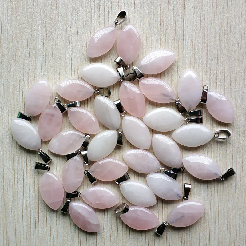 

wholesale 50pcs/lot 2019 fashion good quality natural stone pink horse eye shape pendants for jewelry accessories making free