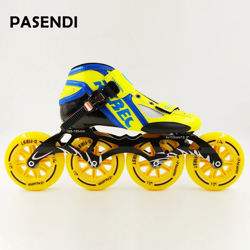 جديد وصول المهنية عالية السرعة سكيت أحذية النساء الرجال كبير 4*110 ملليمتر عجلات تزلج مضمنة التزلج الأحذية بالغين أطفال أحذية