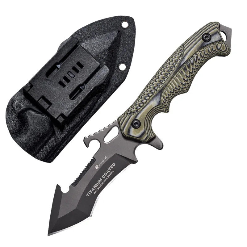 

HX OUTDOORS 440C Stainless Steel Fixed Blade Hunting Knives G10 Handle Outdoor Survival Utility Knife Dropshipping