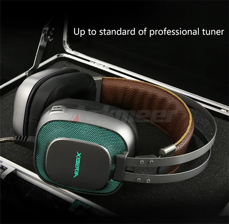 XIBERIA K10 Gaming Headphones casque USB Computer Stereo Heavy Bass Game Headset with Microphone LED Light for PC Gamer (14)