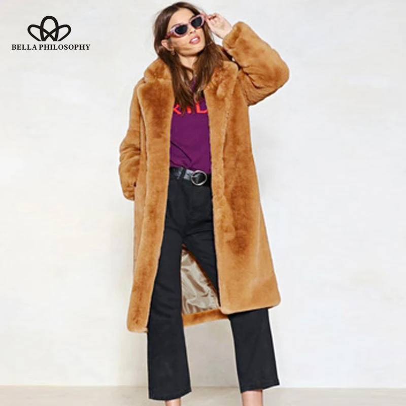 

Wonder 2018 new autumn winter Faux Fur Coat Winter Teddy Coat Long Coat Fashion Thick Warm Jacket Plus Size Female Outwear