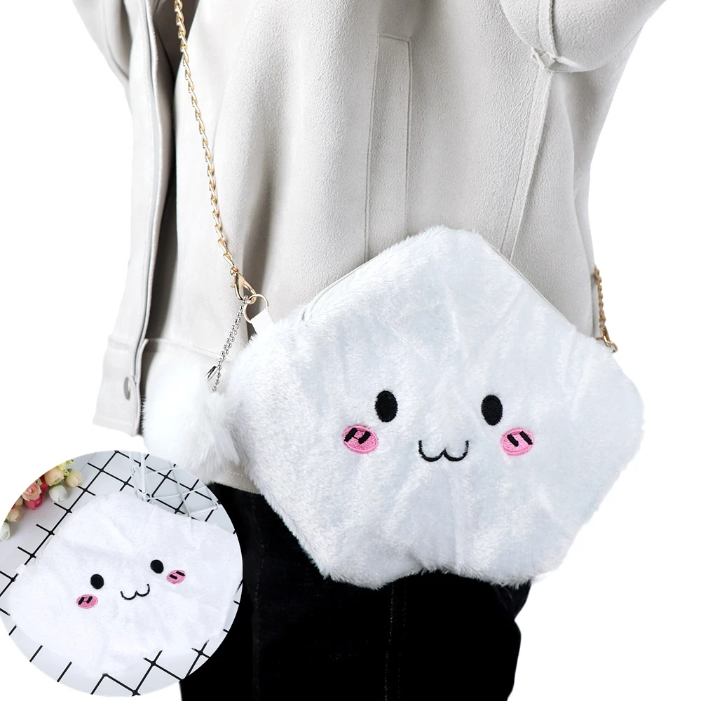 Милые плюшевые облака плечевая сумка сумки для девочек женщин Мини мультфильм искусственного меха облака сумка через плечо, Bolsa Feminina