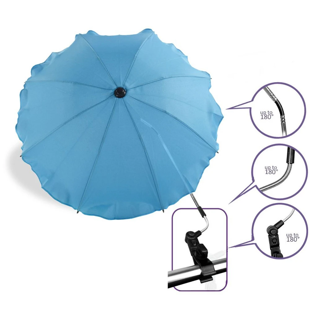 Blue Ladybird Parasol Umbrella Canopy Pushchair Pram Buggy universal fit 
