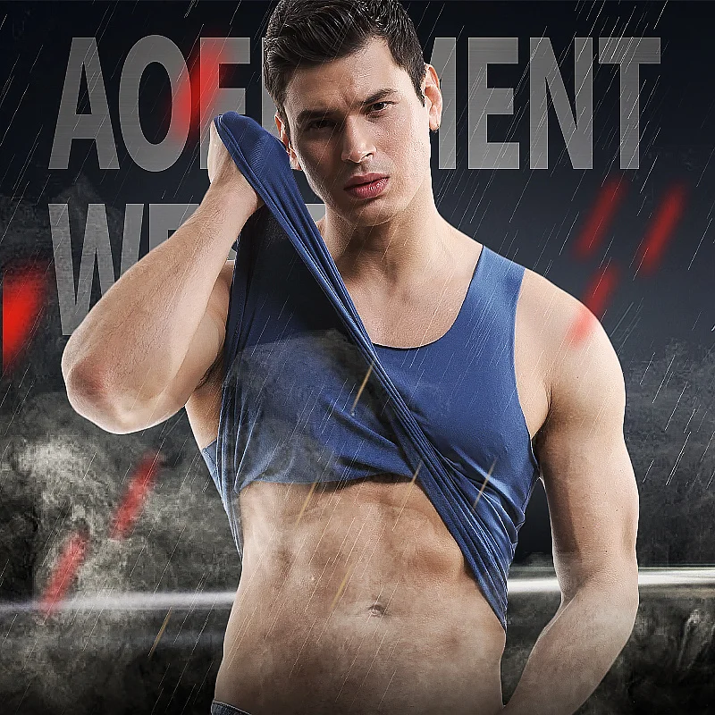 

Undershirts Gay Slim Bodybuilding Fitness Gym Clothing Tank Top Vest Singlets Sleeveless Male Underwear Body Shaper