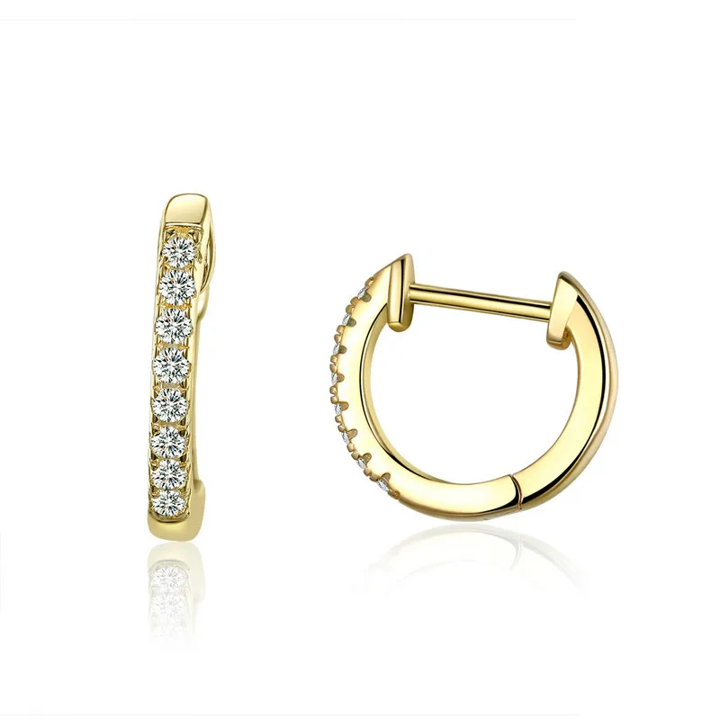 

925 Sterling Silver Round Circle Hoop Earrings for Women Gold Color Earrings Sterling Silver Jewelry Gift