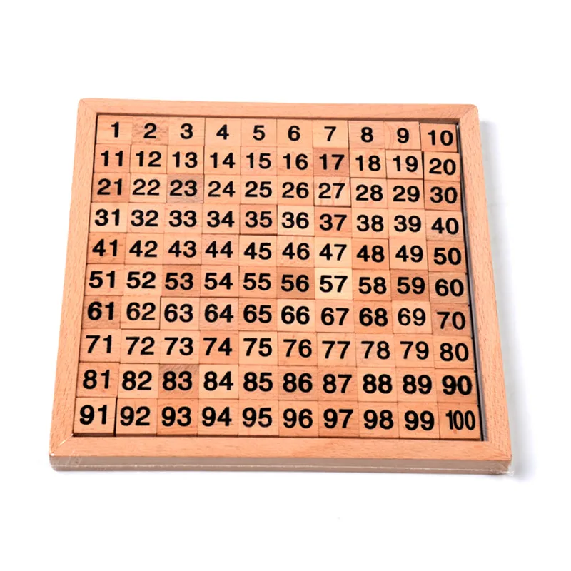 Family Version Montessori Baby Toy Hundred Board Math for Children Learning & Education Wooden Kids Toys Brinquedos Juguetes