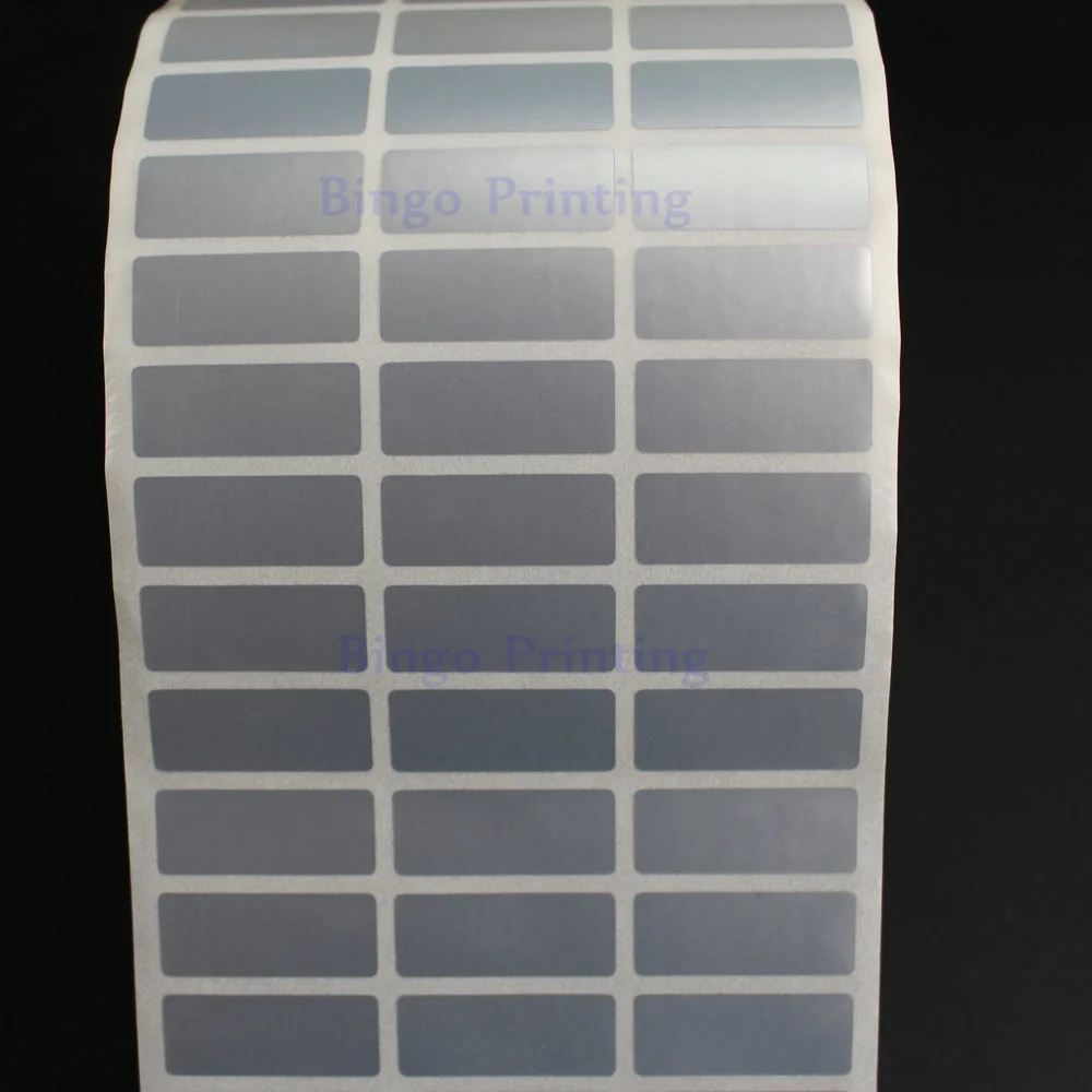Sticker Label 30*10 mm 10000pcs/Roll Thermal Transfer Silver PET Label Waterproof Tearproof Oilproof Barcode Label