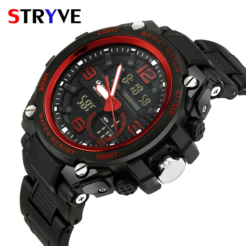 Мужские водонепроницаемые спортивные часы STRYVE S8008 новые дизайнерские для