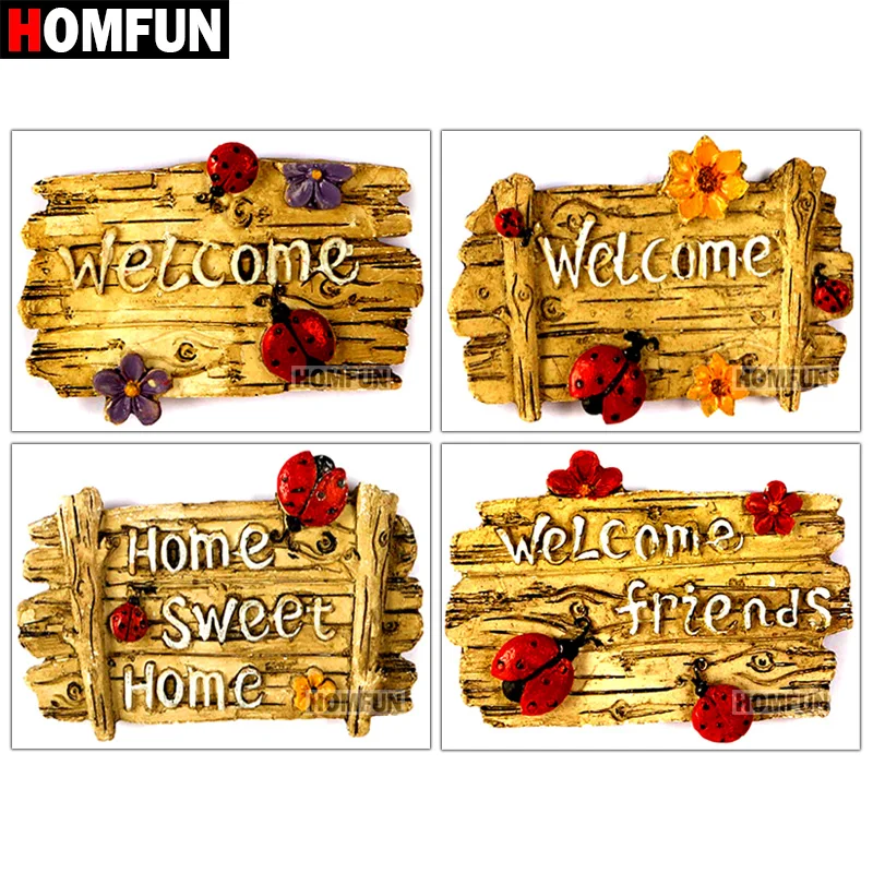 Welcome Friends 5D Full Drill Diamond Painting Embroidery DIY Cross Stitch @ 