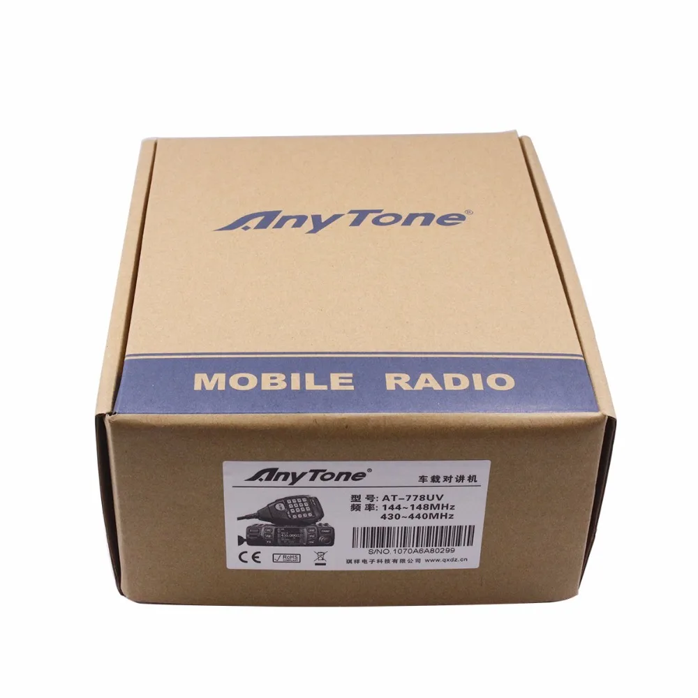 AnyTone AT-778UV двойное полосное мобильное радио VHF: 136-174MHz UHF: 400-480MHz двухстороннее и Любительское переносной любительский радиоприёмник рация На 778UV