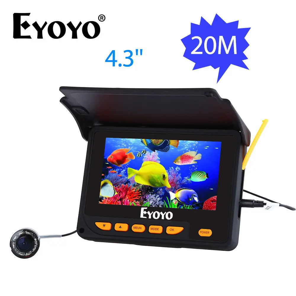 

EYOYO F05 4.3" 20M Infrared IR Underwater Ocean River Sea Boat Ice Fishing Camera Fish Finder Video Fishfinder Fixed on the Rod