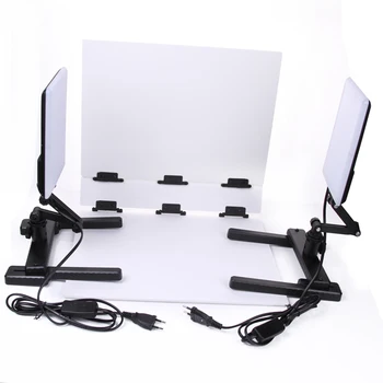 

NanGuang LED Photo Light Lamp CN-T96 2 Kit 220V Photographic Lighting with Mini Shooting Table & Background Paper Kit