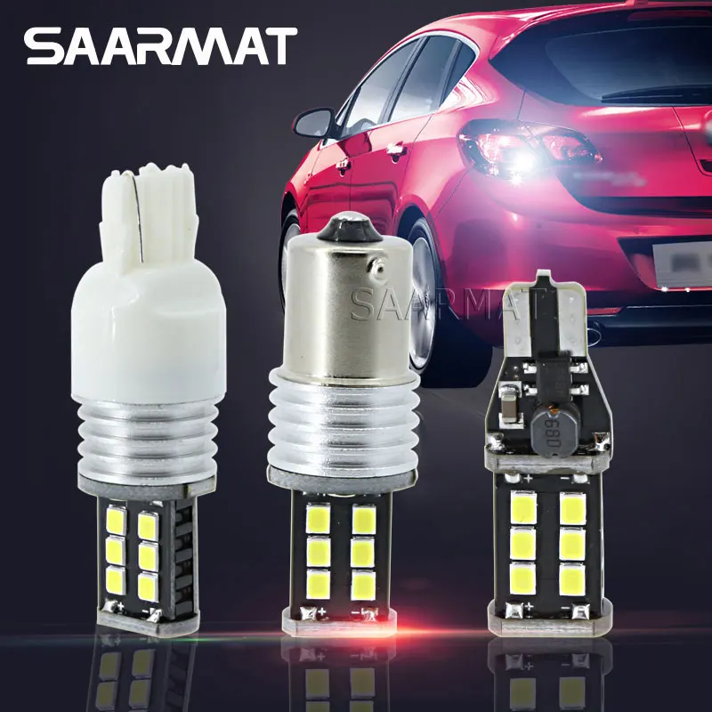 Пара T15 W16W 1156 P21W BA15S T20 7440 задний фонарь светодиодный светильник DRL указатель