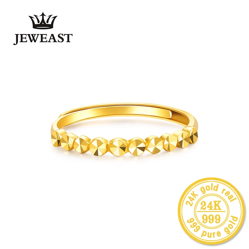 HMSS 24K Gold rings real solid drill a small tail ring to girlfriend real good nice trendy hot sale new 2023 au999 fine jewelry