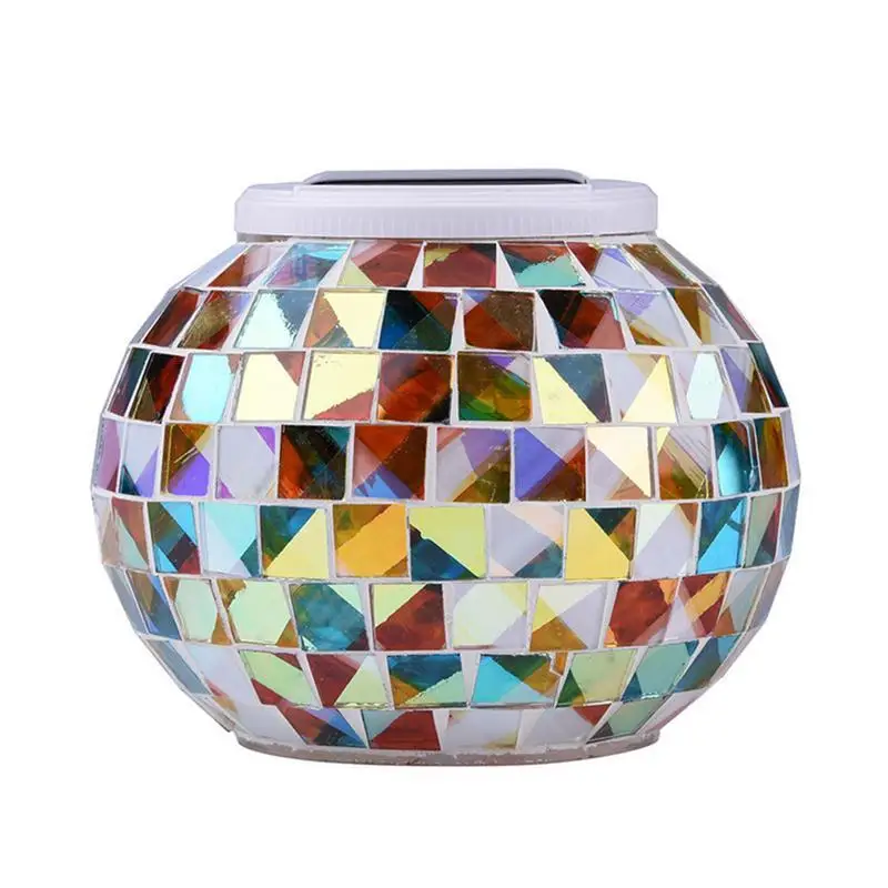 Стеклянный шар из мозаики садовые лампочки с меняющимся цветом светодиодный солнечный свет водонепроницаемый солнечные настольные лампы для украшения для вечеринок