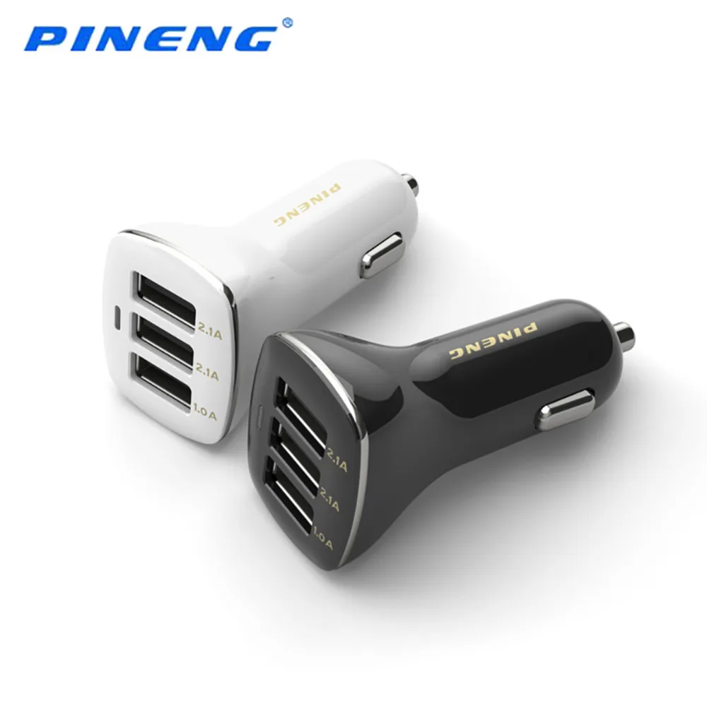 Pineng 2017 Quick Car Charger New Universal 3 USB Ports Car Mobile Phone Chargermobile phone