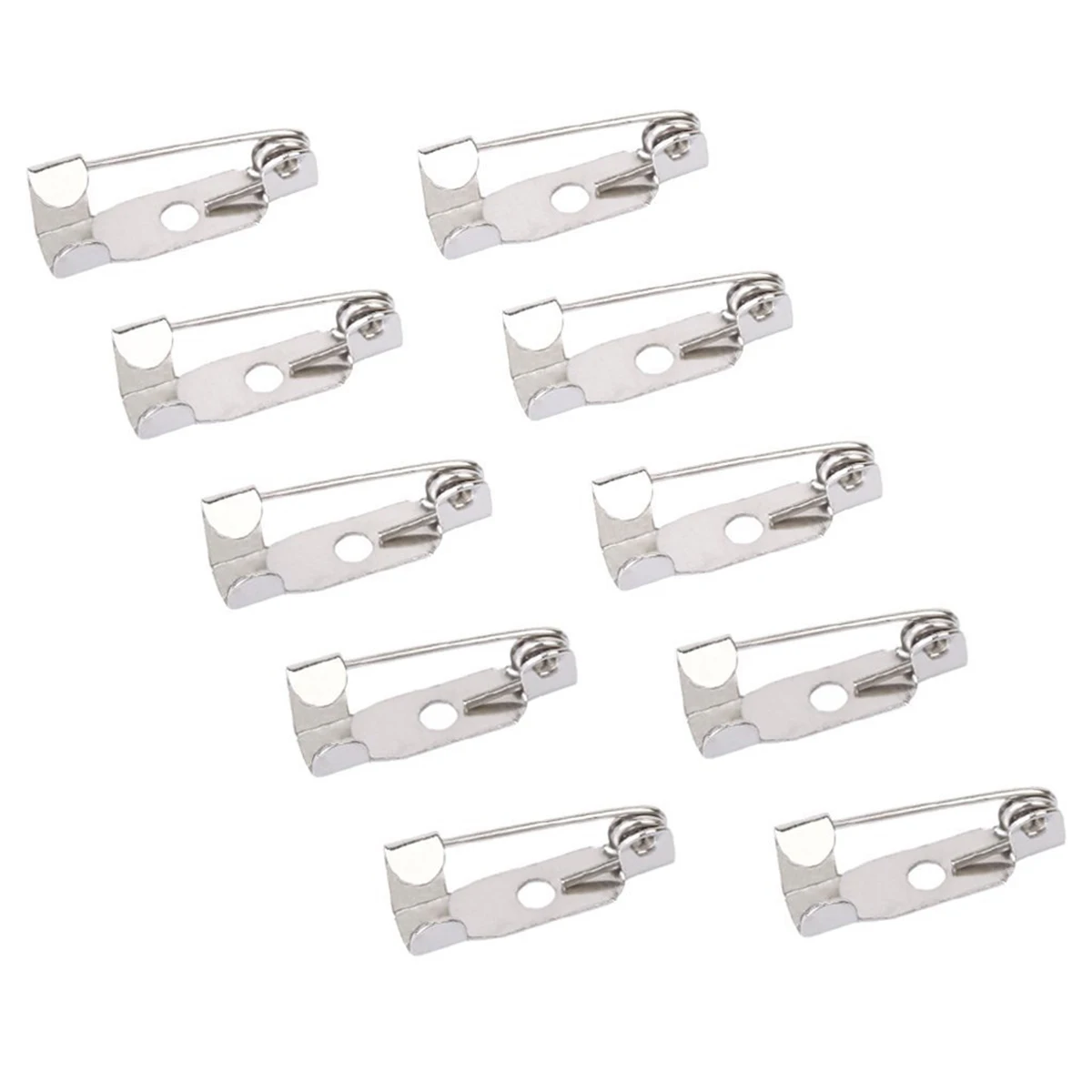 50 шт 15 мм назад безопасности ловли бар булавки брошь (серебро)|pin brooch|safety pin broochbrooch