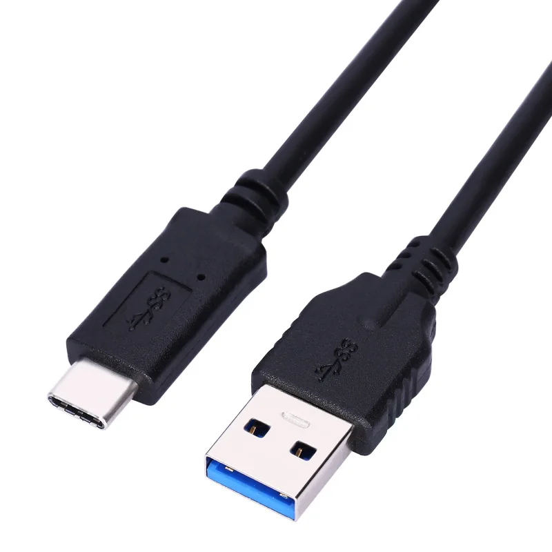 USB 3,1 type C USB-C Штекерный разъем для стандартного USB 3,0 type A Мужской кабель для передачи данных провод для быстрой зарядки для устройств типа C - Цвет: Черный