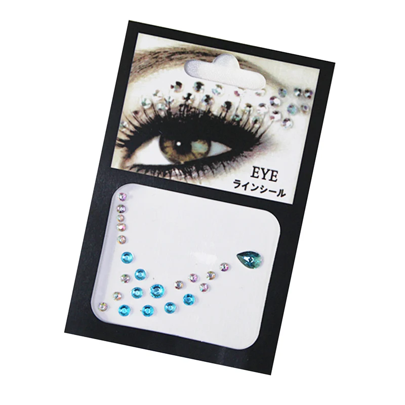 3D Сексуальная СТРАЗА глаза фестиваль вечерние инструменты для макияжа глаза Тату сделай сам алмаз Блеск Макияж Украшение Наклейка 1 шт блеск - Цвет: 18