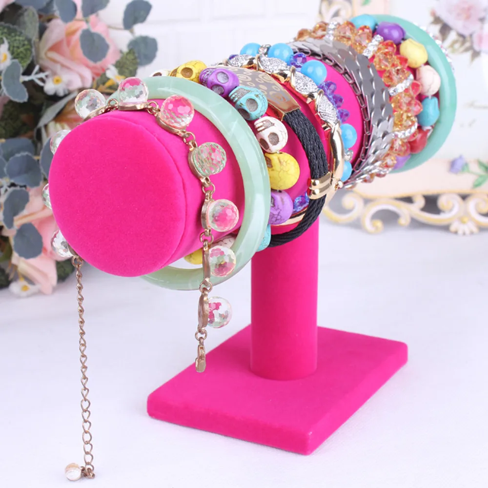 

Velvet Jewelry Rack Bracelet Necklace Stand Organizer Holder Display #6