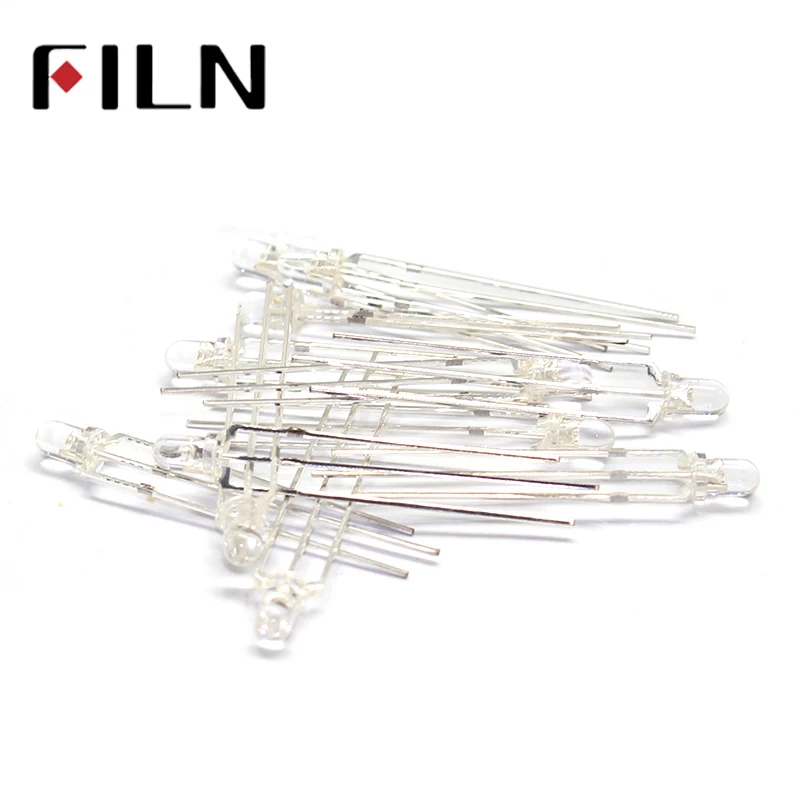 

100pcs 3mm 2 Colors red and green common anode LED water clear lamp Diode light 3 pin