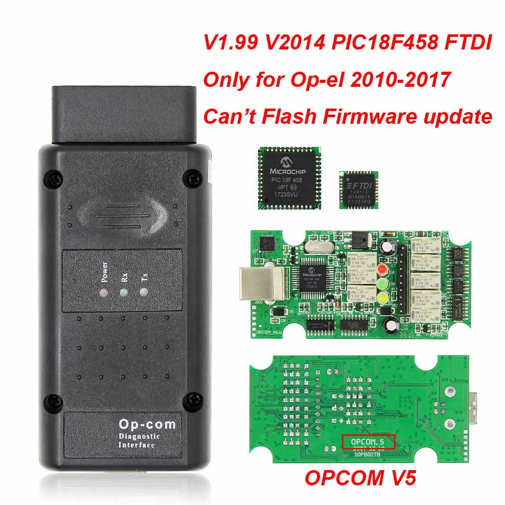 OPCOM V5 1,99 1,95 1,70 2014V PIC18F458 FTDI Op com V5 флэш-обновление прошивки OBD 2 OBD2 сканер Авто диагностический инструмент автоматического кабель - Цвет: V1.99