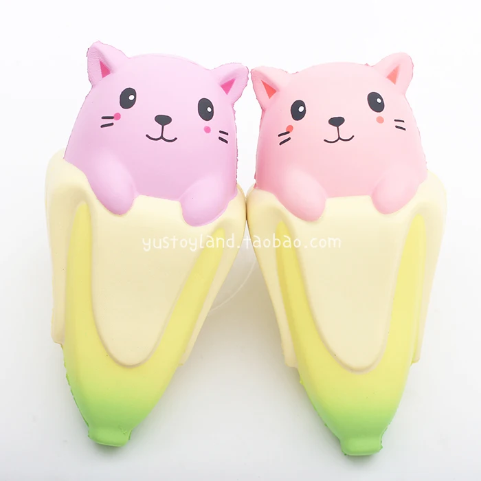 13CM Kawaii Cat Banana Squishy Slow Rising Jumbo Cute Soft Cartoon