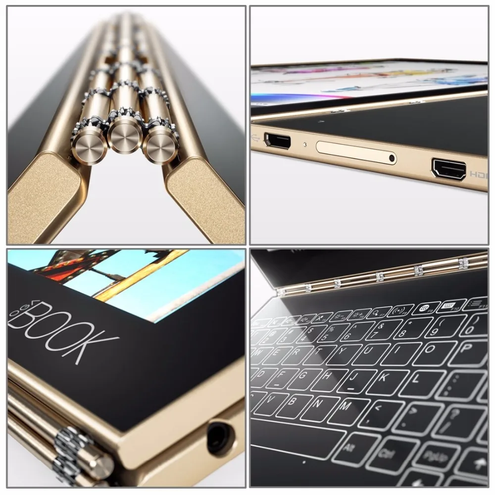 Lenovo Yoga Book x90l нетбук PC 10.1 дюймов Планшеты 4 ГБ 64 Android 6.0 Главная Intel Atom x5 z8550 Стилусы