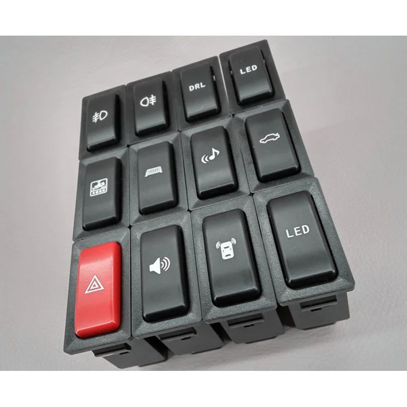 

Fog Light Heating Up LED DRL Fan Camera Recorder Monitor Radar Parking Sensor Music Switch Button wire For Great Wall Haval M2