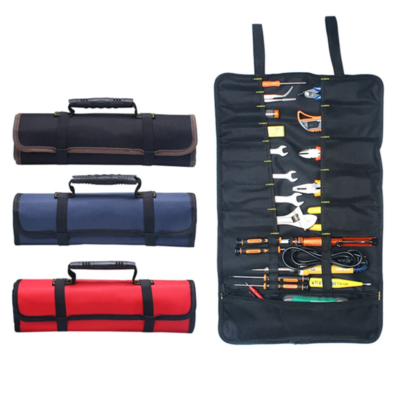 1PC Multifunctional Oxford Cloth Chisel Roll Rolling Repairing Tool Utility Bag Practical With Carrying Handles 3 Colors