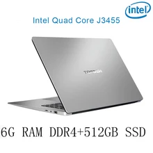 P2-11 6G RAM 512G SSD Intel Celeron J3455 Gaming laptop notebook computer keyboard and OS language available for choose