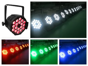 

8pcs/lot+2 flightcase,LED Par Light 18x9W RGB 3in1 Stage Bar DMX Party Wedding Concert Show Light Decoration Equipment