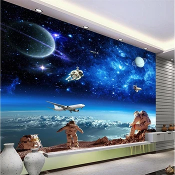 

beibehang Custom photo mural wallpaper universe starry HD mural sky galaxy decorative sofa backdrop wallpapers for living room