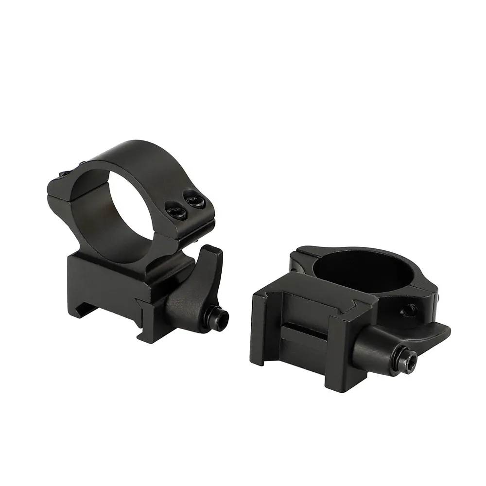 Polegada de Baixo Perfil Médio Liberação Rápida Picatinny Weaver Escopo Anéis Caça Tático Riflescope Monta Acessórios 25.4mm 1 Aço 6 caça tático riflescope monta acessórios
