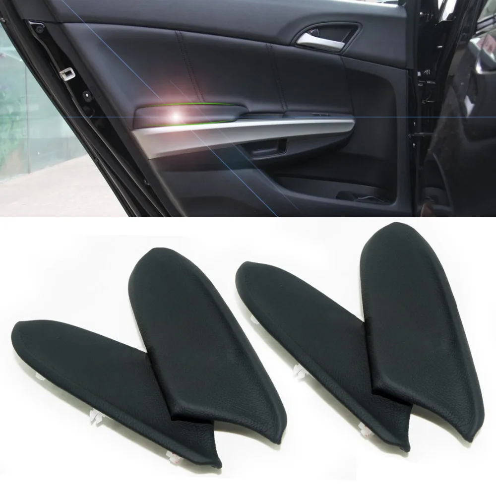 beler 4x Wholesale Black Front & Rear Door Panels Armrest Skin Covers