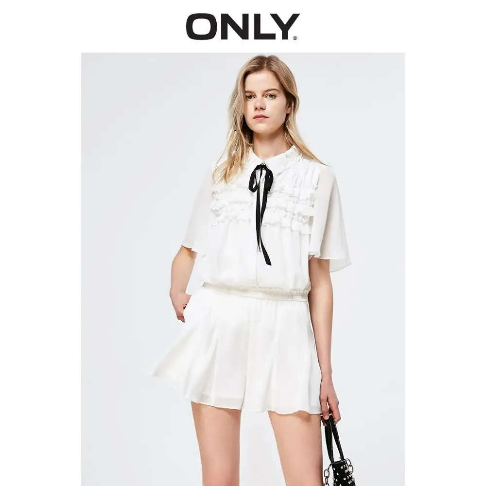 

ONLY 2019 Spring Summer Women's Loose Fit Casual Chiffon Pants |119178513