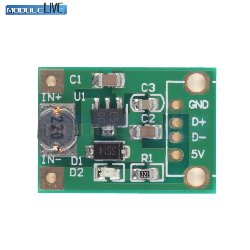 2 шт. 500мА Mini мини-модуль питания с повышением 1-5 в до 5 В повышающий преобразователь для Arduino
