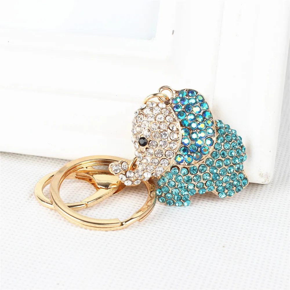New Arrival Lovely Calf Elephant Crystal Rhinestone Charm Pendant Purse