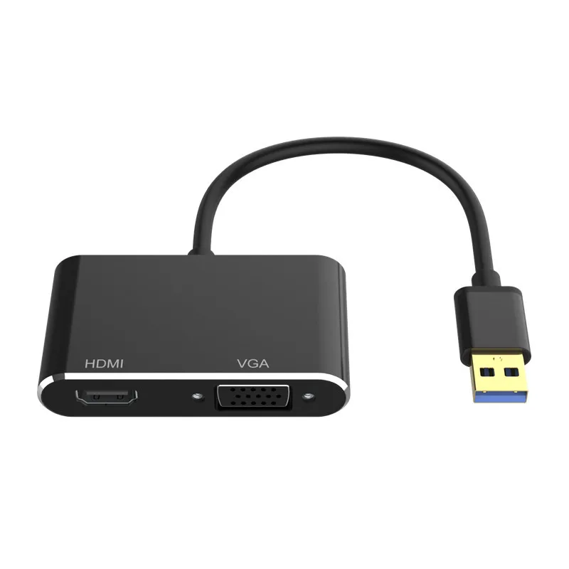 USB 3,0 к HDMI VGA конвертер 1080P видео Графика Кабель-адаптер для Windows 7/8/10 портативных ПК HDTV мониторы проекторов