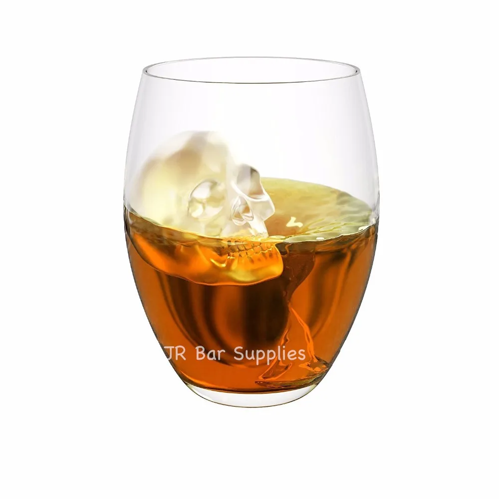 Free 3d Skull Flexible Silicone Ice Cube Mold Tray Makes Free 3d Skull Flexible Silicone Ice Cube Mold Tray Makes Four Giant Skulls Round Maker Black In Cream Makers From Home Garden On
