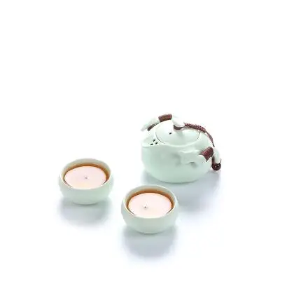 TANGPIN керамический чайник Gaiwan, чайная чашка для пуэр, китайский чайник, портативный чайный набор с сумкой для путешествий - Цвет: Style Q