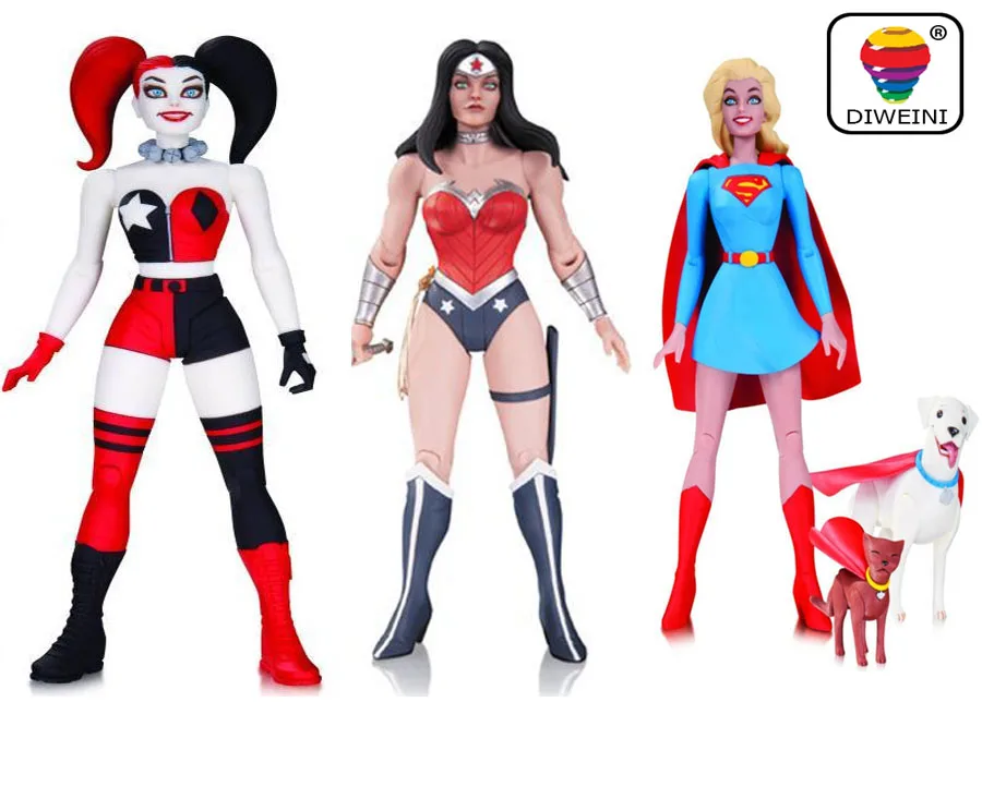 

DIWEINI DC Comics Designer Series Wonder Woman Superwoman Female clown Cartoon Toy PVC Action Figure Model Gift