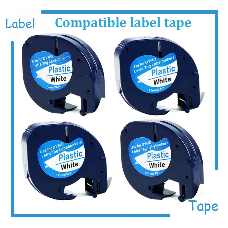 4PK Compatible DYMO LetraTag Tape 91331 