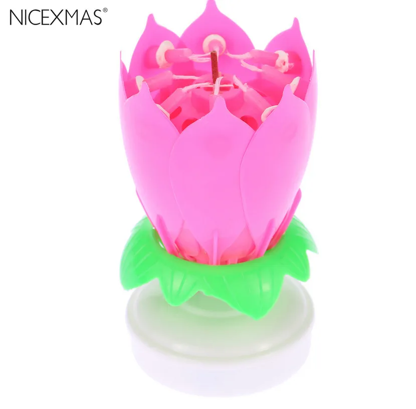 Articles De Fête Rose Musical Fleur De Lotus Joyeux