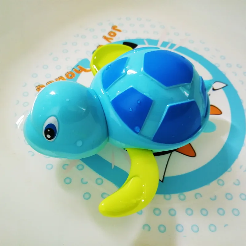 Милые детские многотипные заводные морские животные Черепаха цепь для купания Душ заводная вода детские игрушки Oyuncak игрушки для детей - Цвет: Blue
